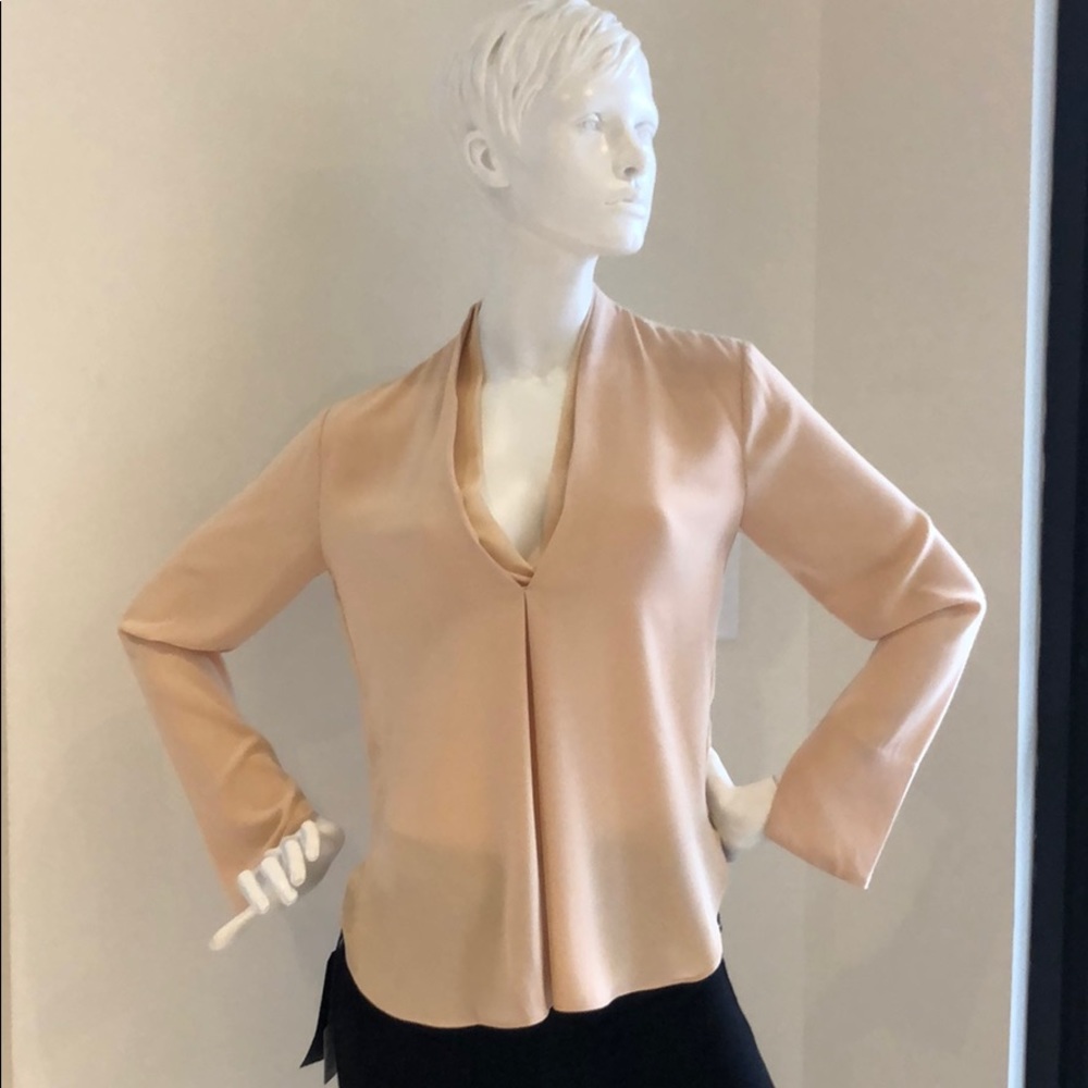 Marlene Birger nude long sleeve blouse